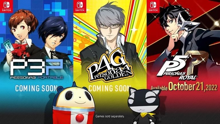 Persona 3, 4 y 5 vienen a Nintendo Switch