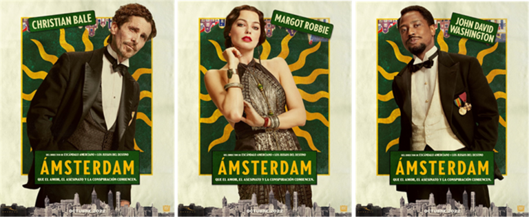 SE REVELARON LOS PÓSTERES DE PERSONAJES DE ÁMSTERDAM