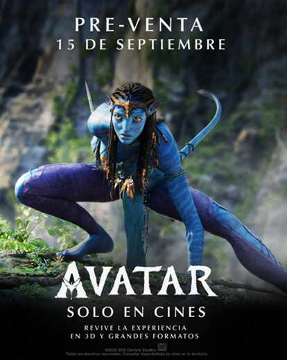 YA ESTÁN A LA VENTA LAS ENTRADAS DEL RE-ESTRENO DE AVATAR
