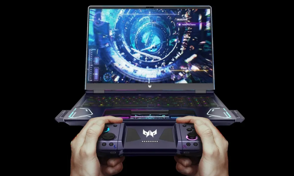 Proyecto DualPlay: Innovador concepto de laptop gaming con mandos desmontables para experiencias de dos jugadores