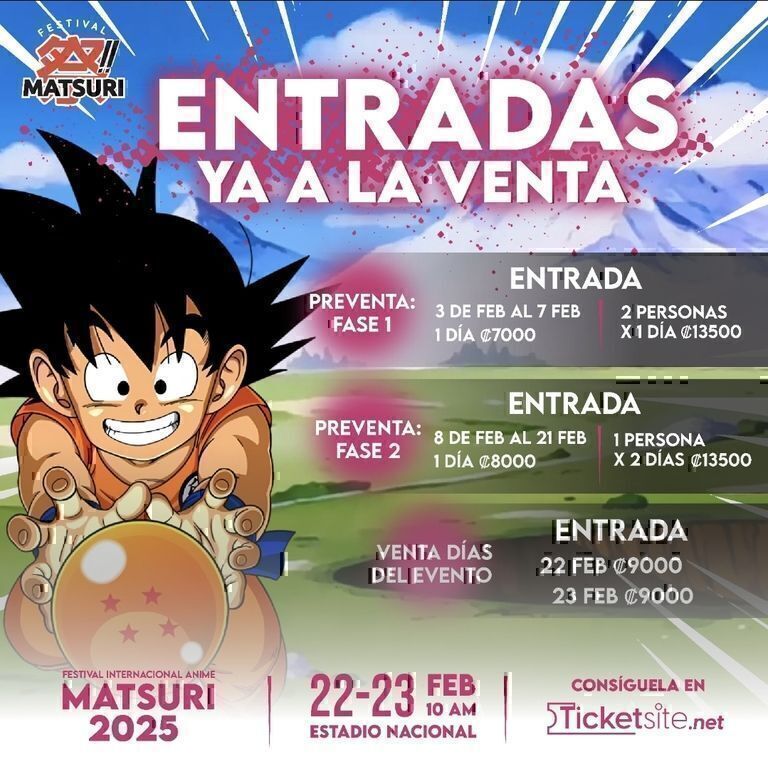 ¡FESTIVAL MATSURI 2025 LLEGA AL ESTADIO NACIONAL ESTE 22 Y 23 DE FEBRERO!
