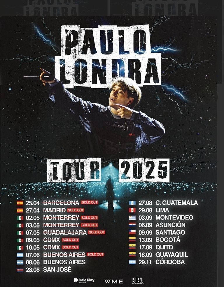 PAULO LONDRA LLEGA A COSTA RICA CON SU GIRA MUNDIAL 2025