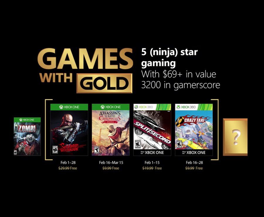 Se anuncian los Games With Gold de febrero para Xbox One y Xbox 360