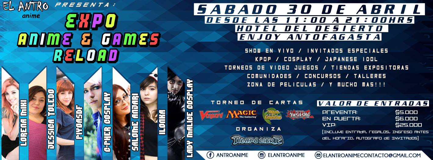 Revista Yume cubrirá el Expo Anime & Games Reload en Chile