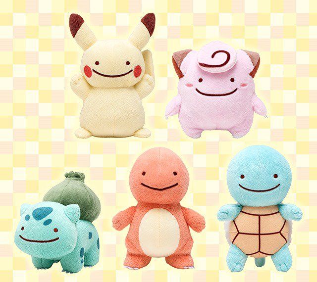 Anuncian nuevos peluches de Pokémon con la cara de Ditto