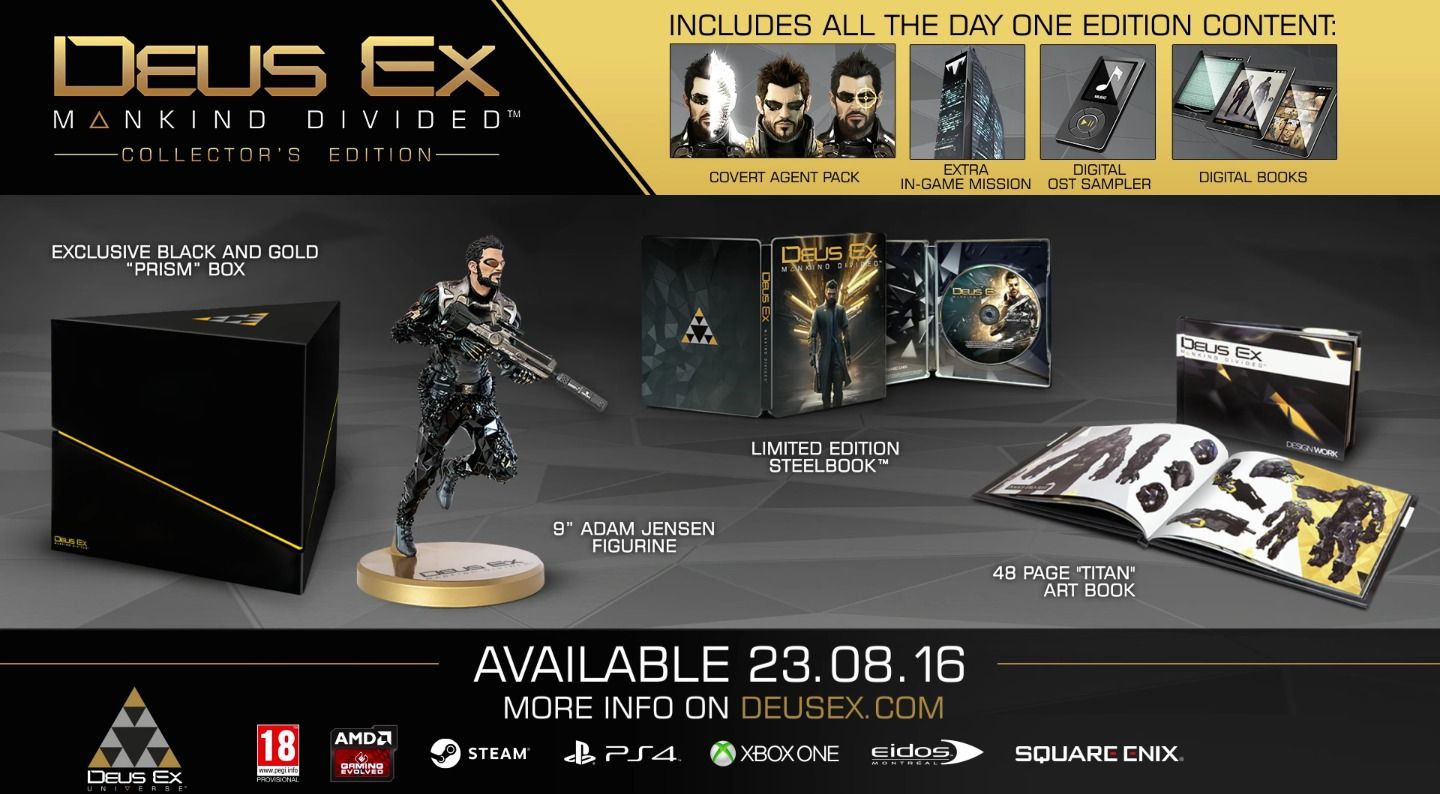 Así es la edición de colección de Deus Ex: Mankind Divided