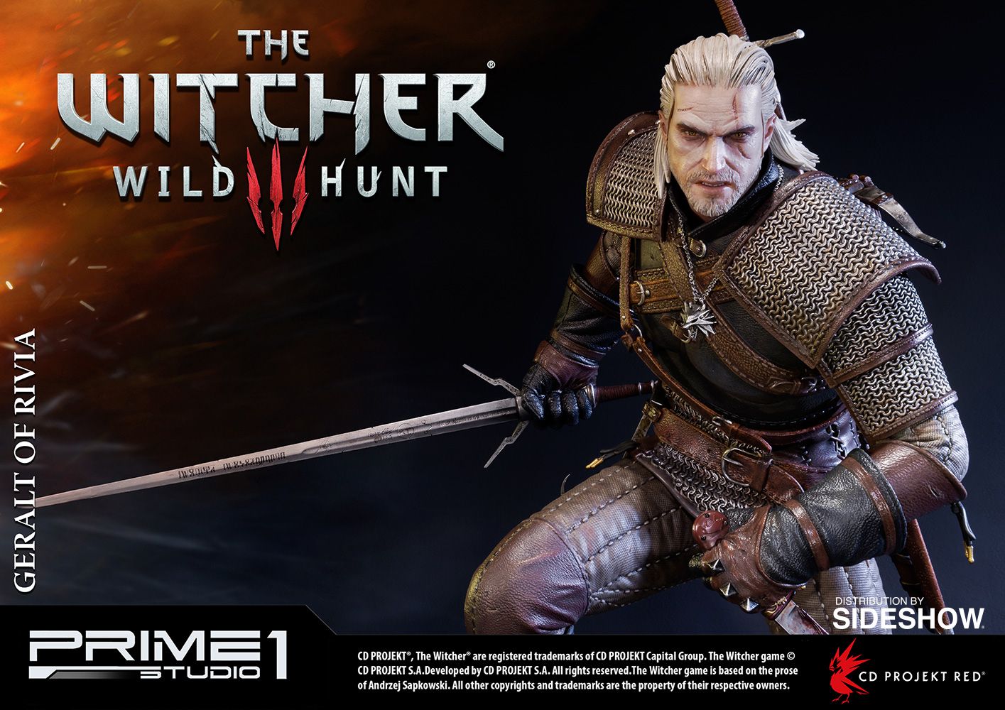 The Witcher 3 – Así de épica es la figura de Geralt de Rivia que presenta Prime 1 Studio