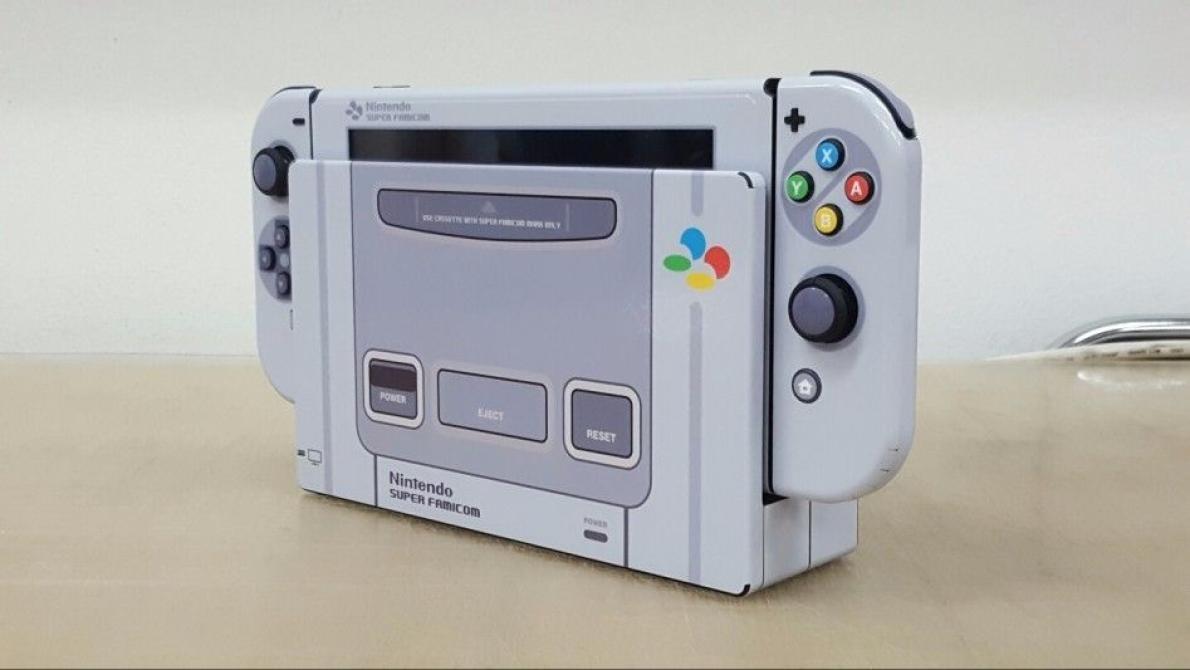 Mira esta Nintendo Switch personalizada como un SNES