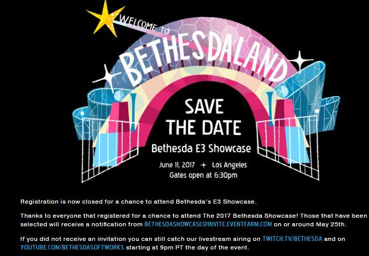 La conferencia de Bethesda en la E3 2017 llegará más tarde de lo esperado