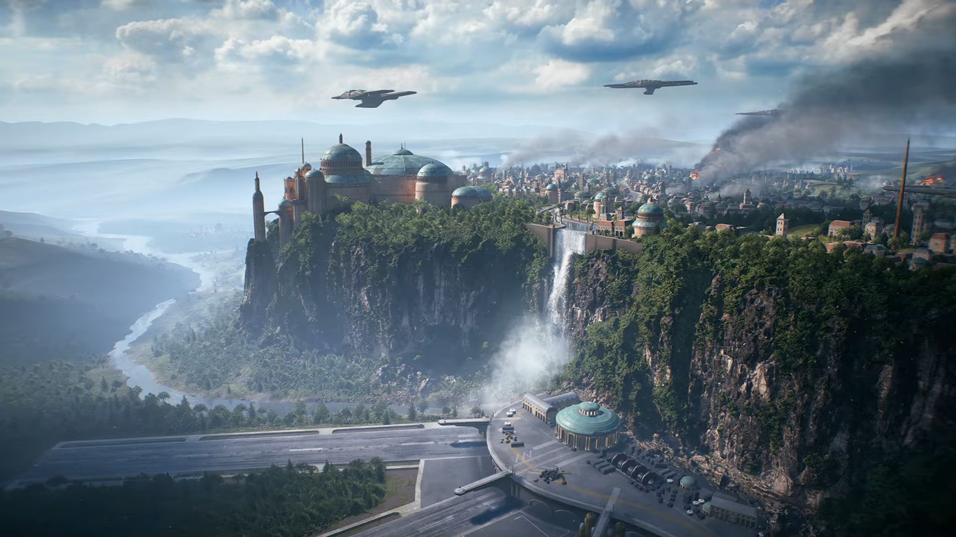 Mira uno de los mapas de Star Wars: Battlefront II