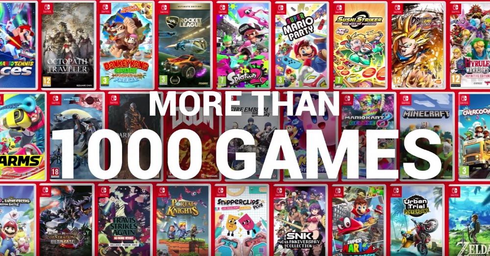 Nintendo celebra los 1000 juegos lanzados en Nintendo Switch con un nuevo vídeo