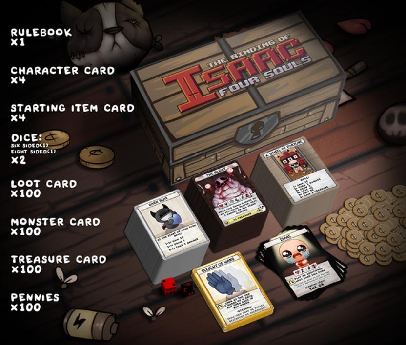 The Binding of Isaac: Four Souls es el nuevo juego de cartas de la franquicia