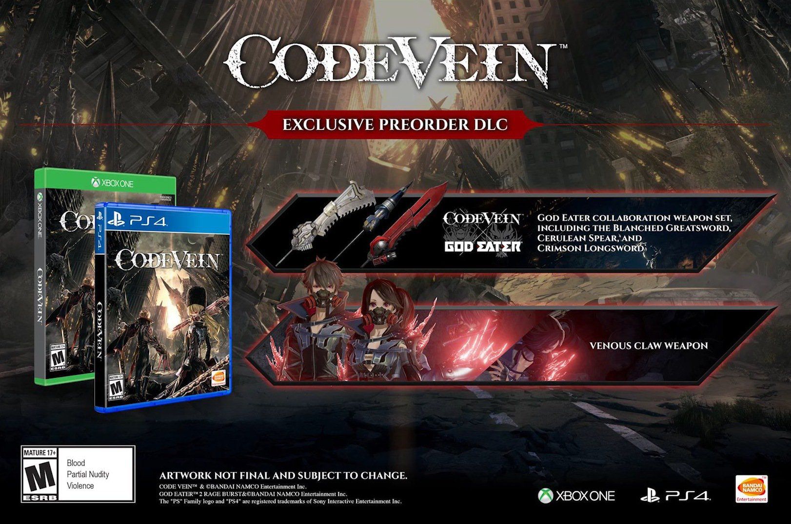 Code Vein se lanzará este próximo 28 de septiembre