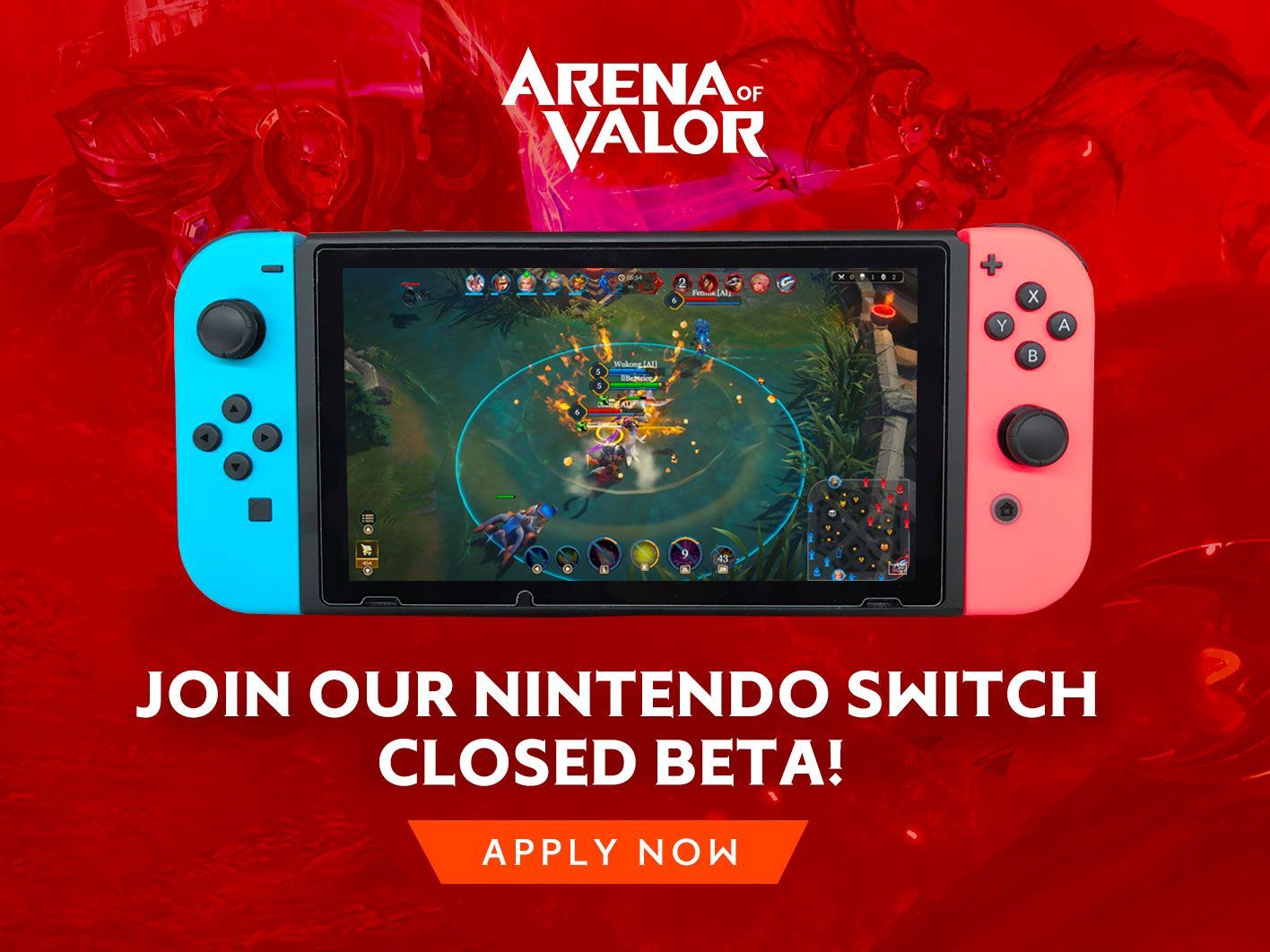 Da inicio el registro para la beta cerrada de Arena of Valor en Nintendo Switch