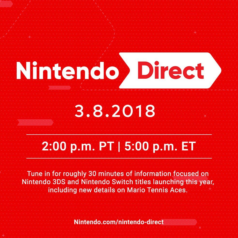 Nintendo anuncia un Nintendo Direct para mañana