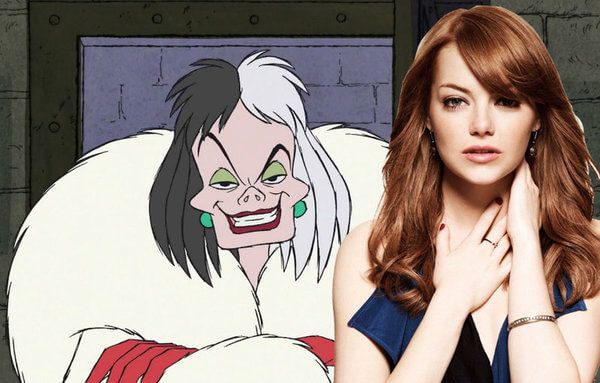 Cruella de Vil interpretada por Emma Stone