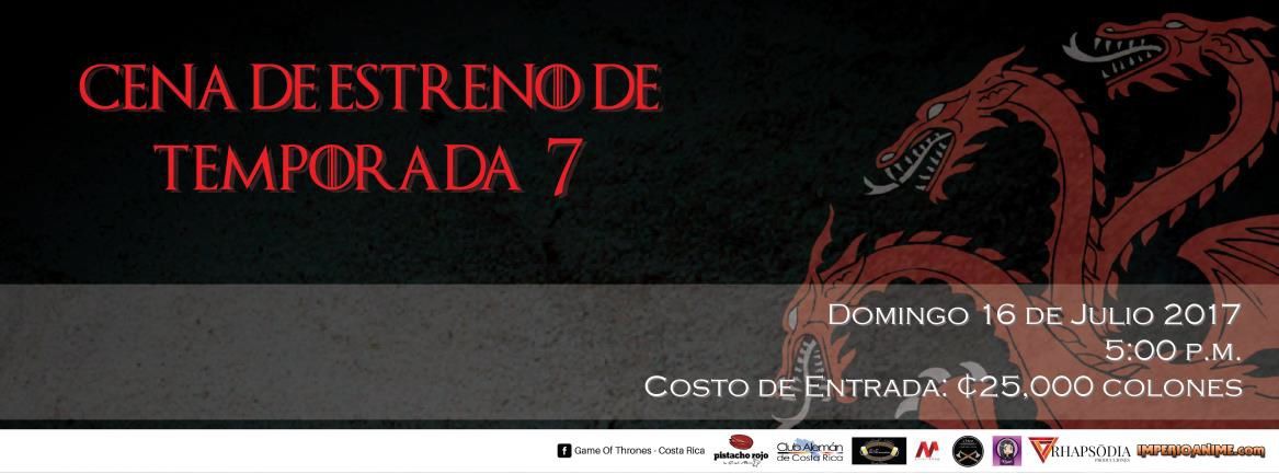 Game of Thrones: CENA DE ESTRENO DE TEMPORADA 7