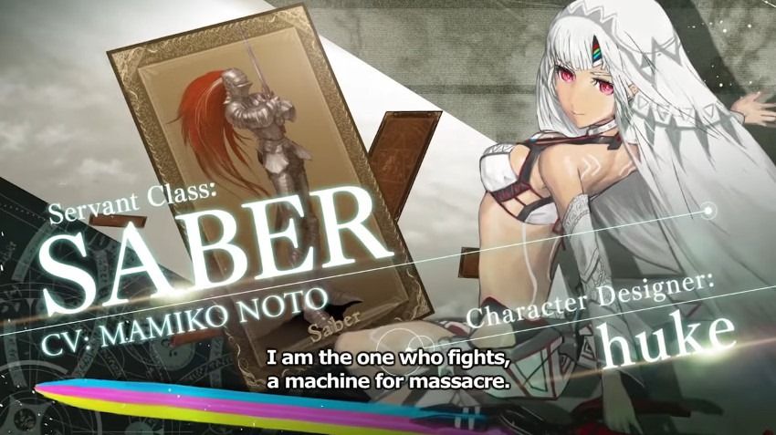 La versión en inglés de Fate/Grand Order nos presenta a Rider y Saber