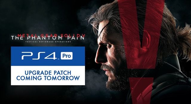Metal Gear Solid V: The Phantom Pain tendrá parche para PlayStation 4 Pro este próximo 31 de octubre