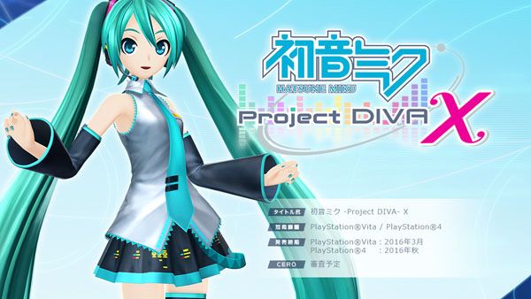 Se anuncia oficialmente Hatsune Miku: Project Diva X para PlayStation 4 y PSVita