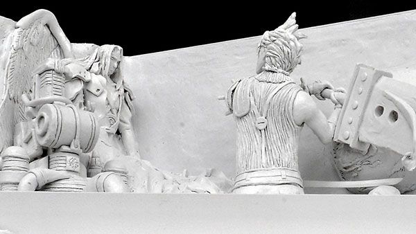 Mira esta enorme figura de Final Fantasy VII en el Festival de la Nieve de Sapporo