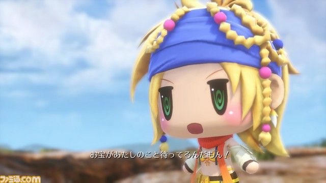 Primer vistazo a color de Rikku de FFX en World of Final Fantasy