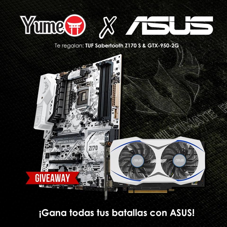 ¡Gánate una TUF Sabertooth Z170 S y una GTX 950-2G con Revista Yume y ASUS!