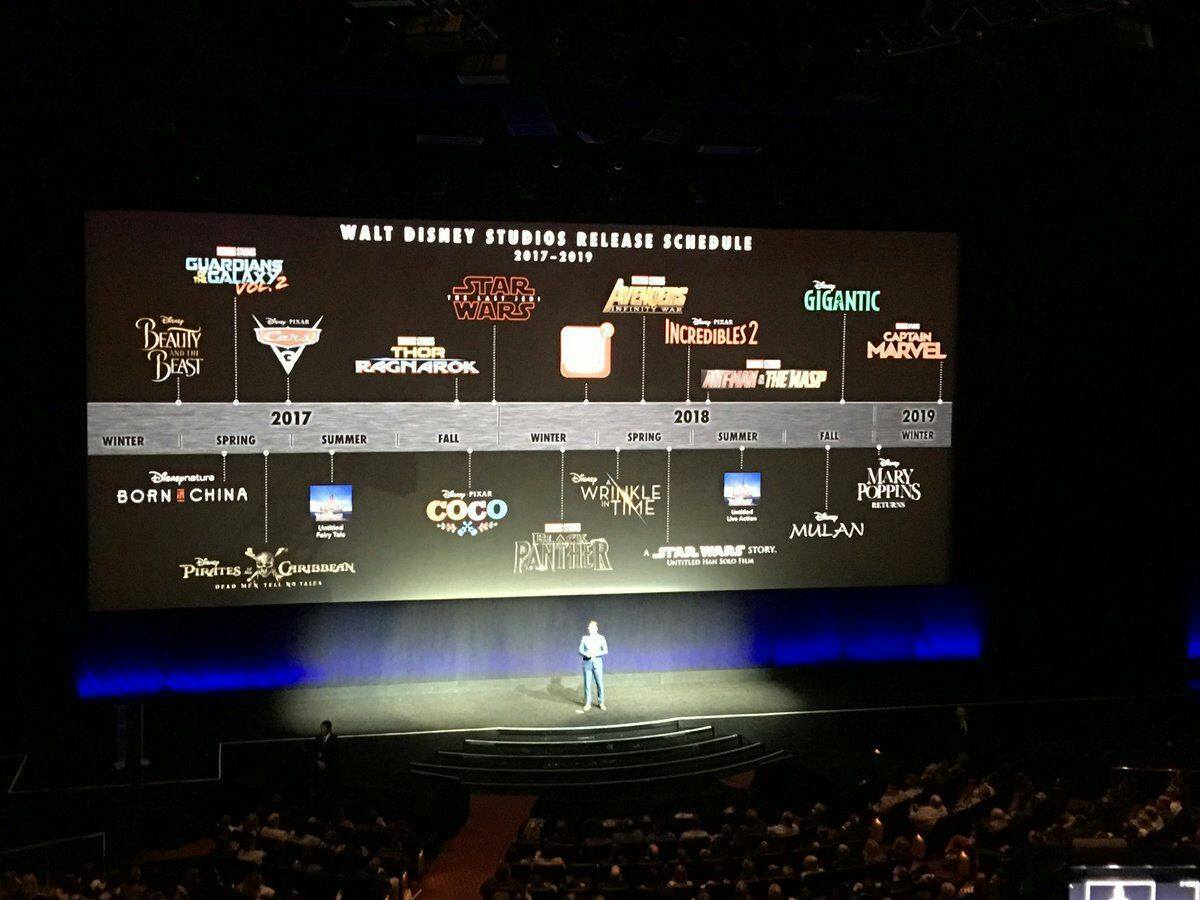 Disney revela el calendario actualizado de estrenos de películas hasta 2019