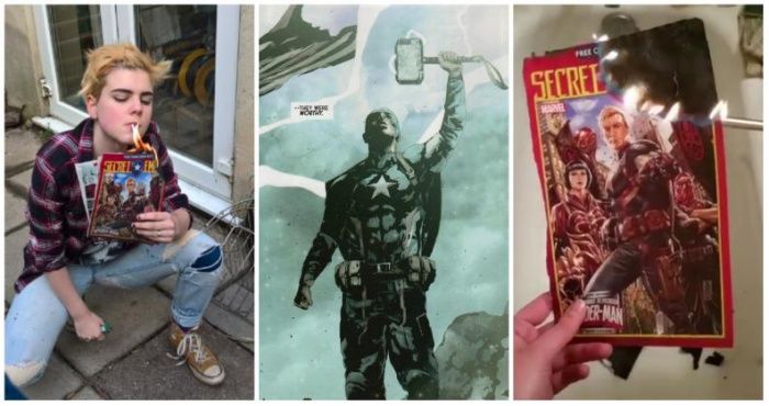 Fans de Marvel queman ejemplares de Secret Empire a modo de protesta contra el creador Nick Spencer