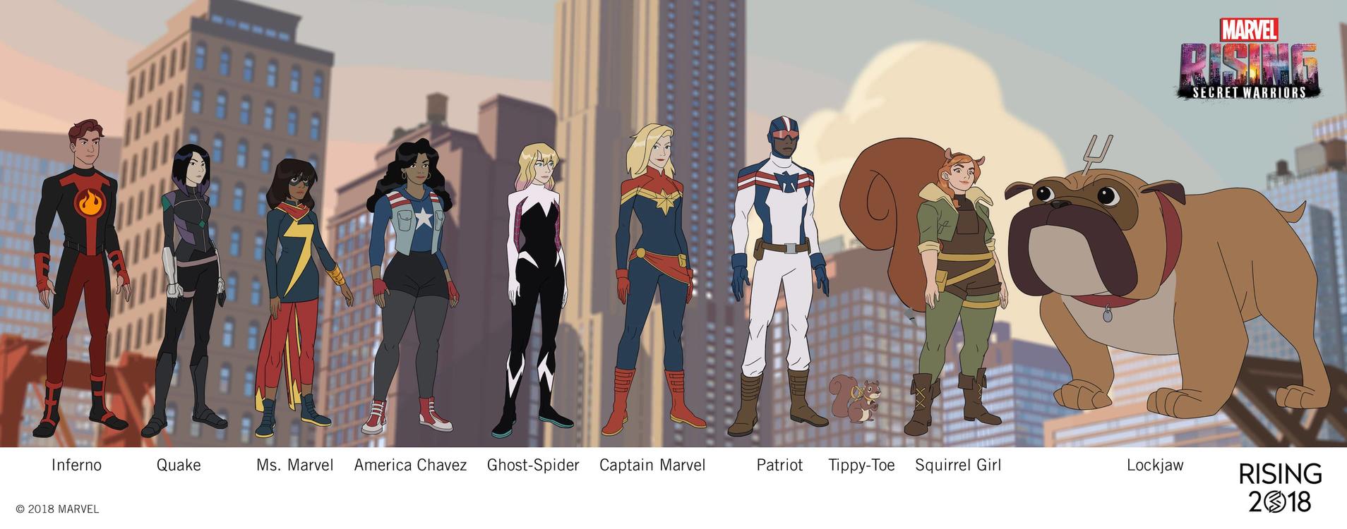 Conoce a los personajes detrás de Marvel Rising. Segunda parte.