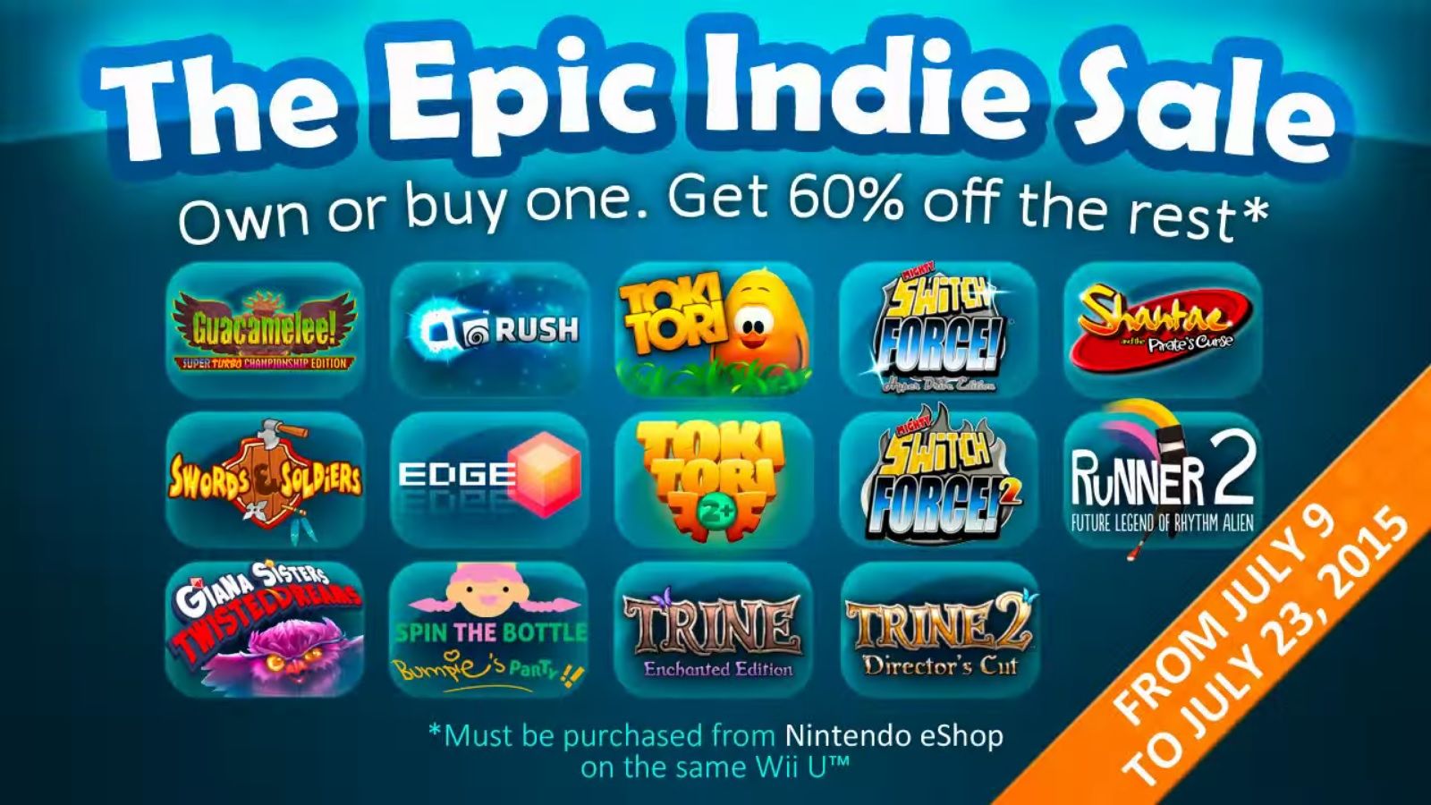 Epic Indie Sale confirmado para WiiU, excelentes descuentos y grandes juegos