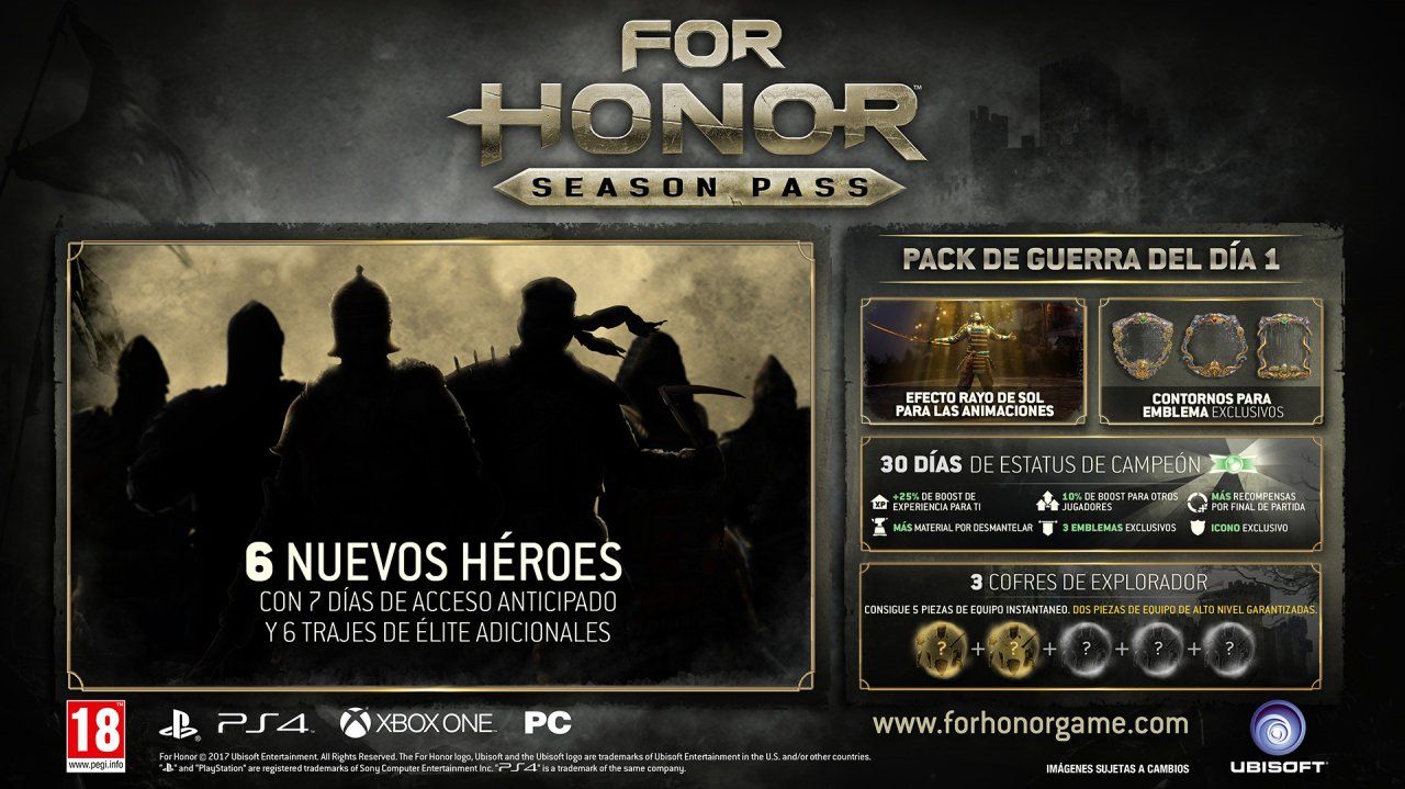 Revelado el contenido del Season Pass para For Honor