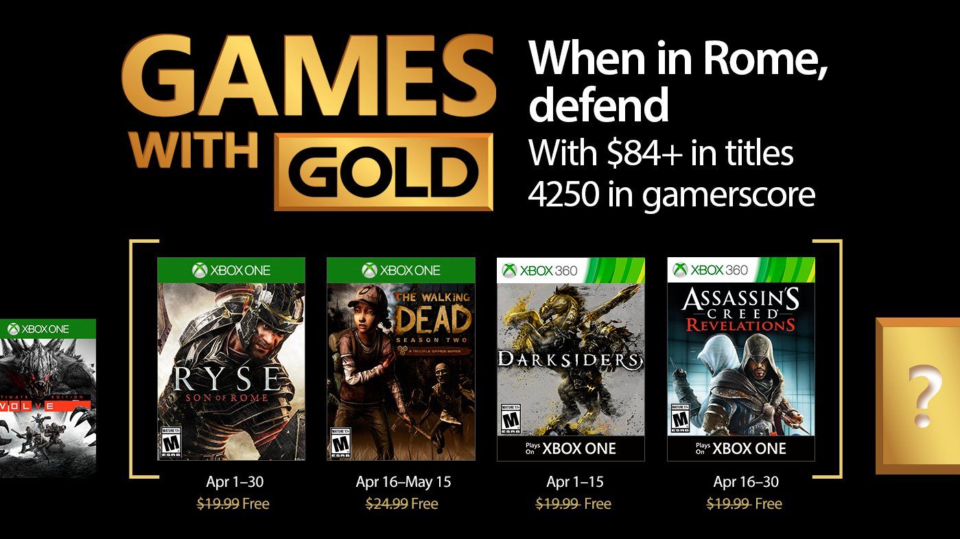 Se revelan los juegos gratuitos para Xbox One que llegan en abril a Games with Gold