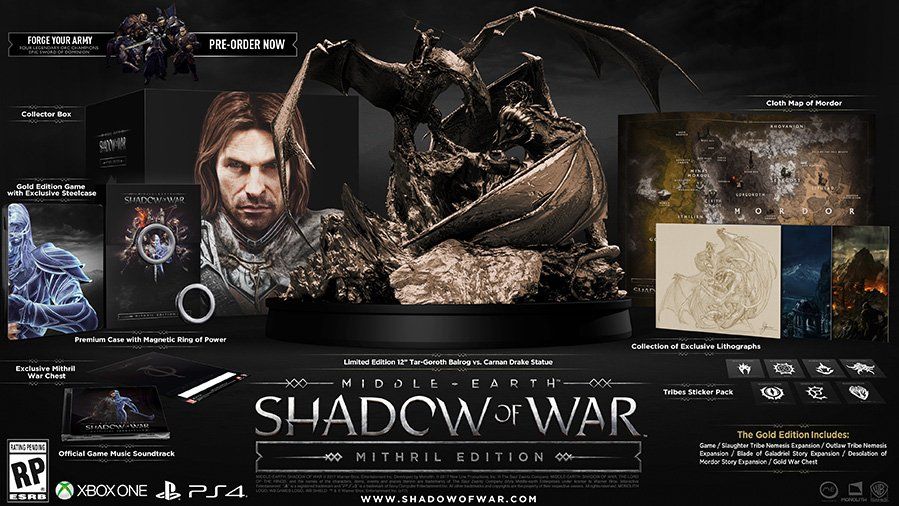 Así son las diferentes ediciones de Middle-earth: Shadows of War