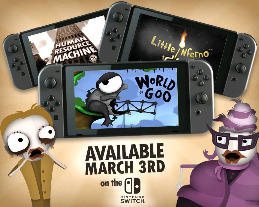 ¡Se confirman tres juegos más para el lanzamiento de Nintendo Switch!