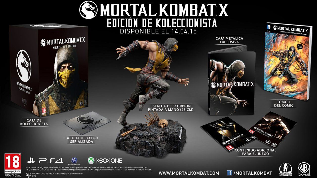 Revelada la edición Koleccionista y Digital Premium de Mortal Kombat X