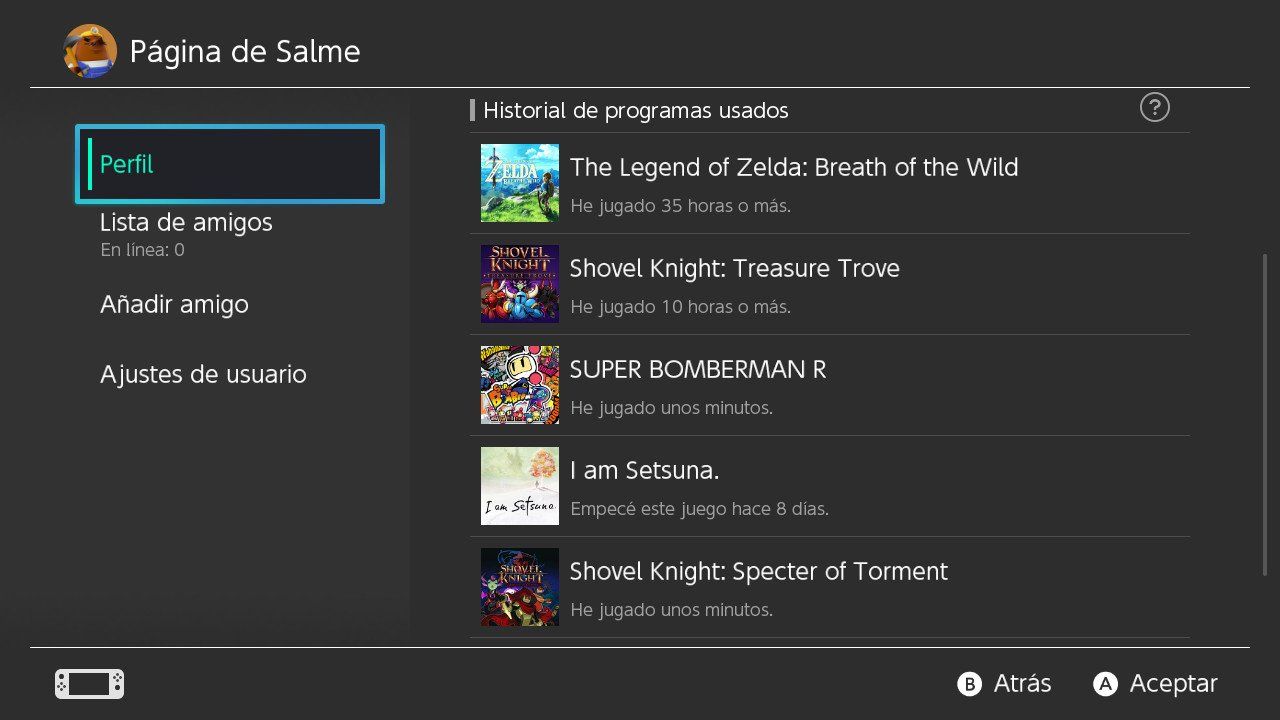 Nintendo Switch también cuenta con registro de actividad