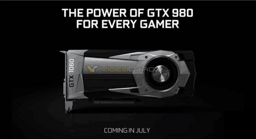 Se filtran las especificaciones técnicas de la GTX 1060