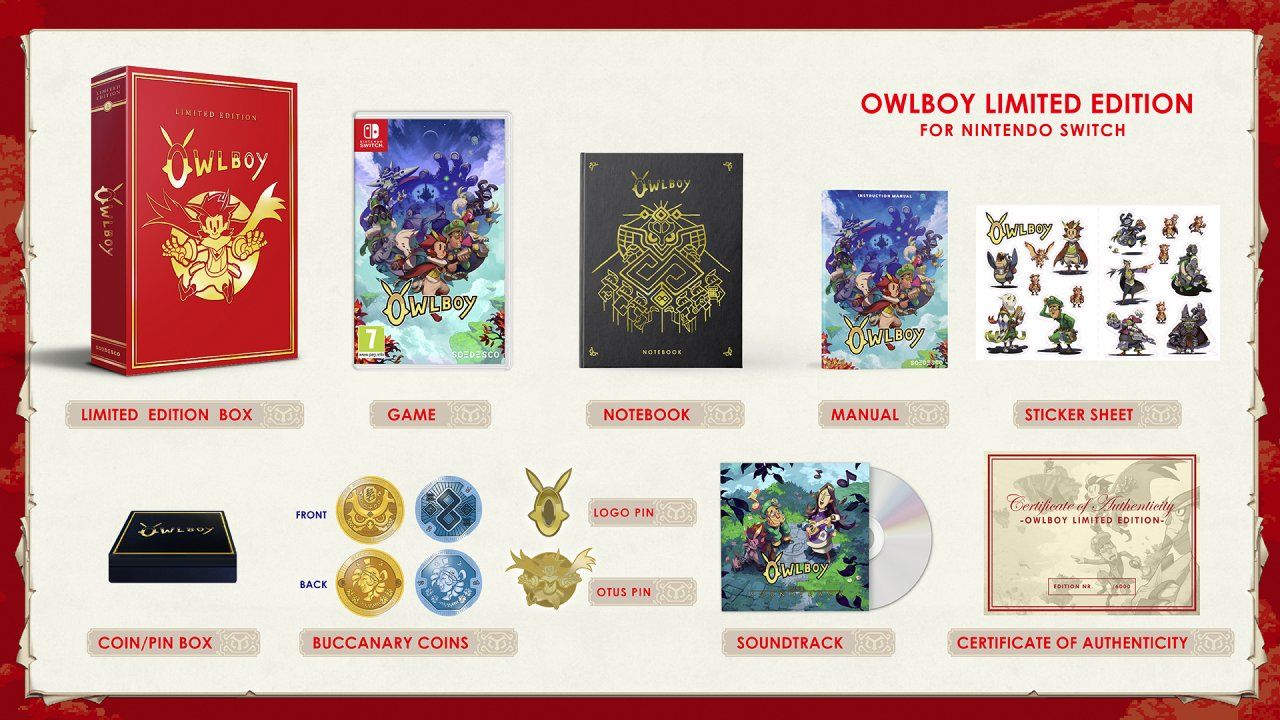 Owlboy revela su edición coleccionista para PlayStation 4 y Nintendo Switch