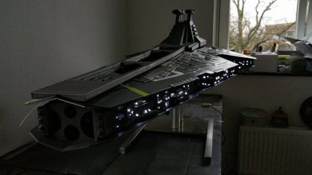 Una impresionante PC en una nave Destructor de Star Wars