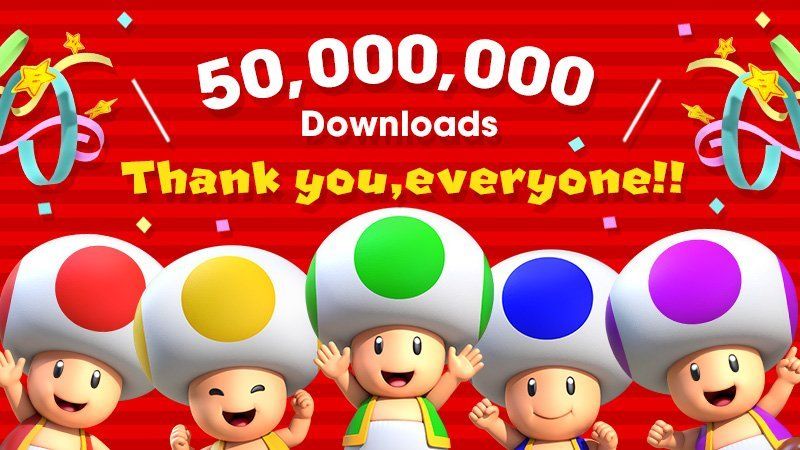 Super Mario Run supera las 50 millones de descargas