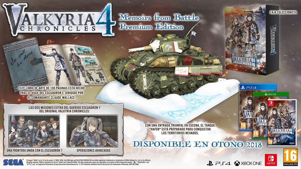 Valkyria Chronicles 4 presenta su edición especial llamada «Memoirs from Battle»
