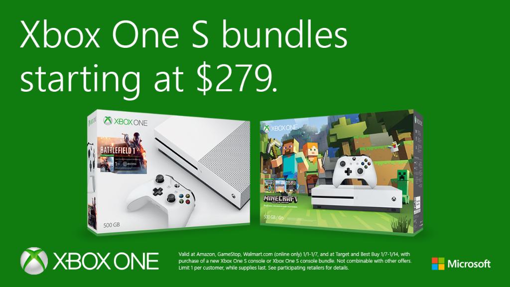 Xbox One S rebaja su precio temporalmente en USA