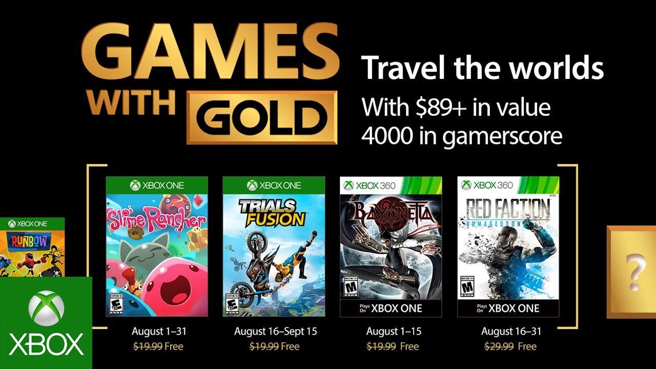 Bayonetta y Trials Fusion son los nuevos juegos para Games with Gold de agosto