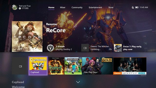 Ya disponible la actualización de Xbox One con su nueva interfaz